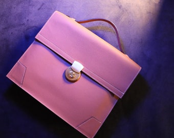 Leather Briefcase pattern - case for documents A3 format leathercraft