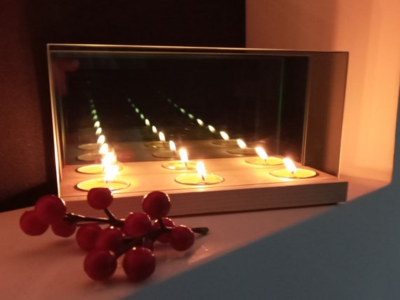 TEALIGHT Infinity Mirror CANDLE HOLDER Unique Home Decor