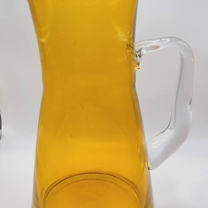 Retro Hand Blown Art Glass Pitcher