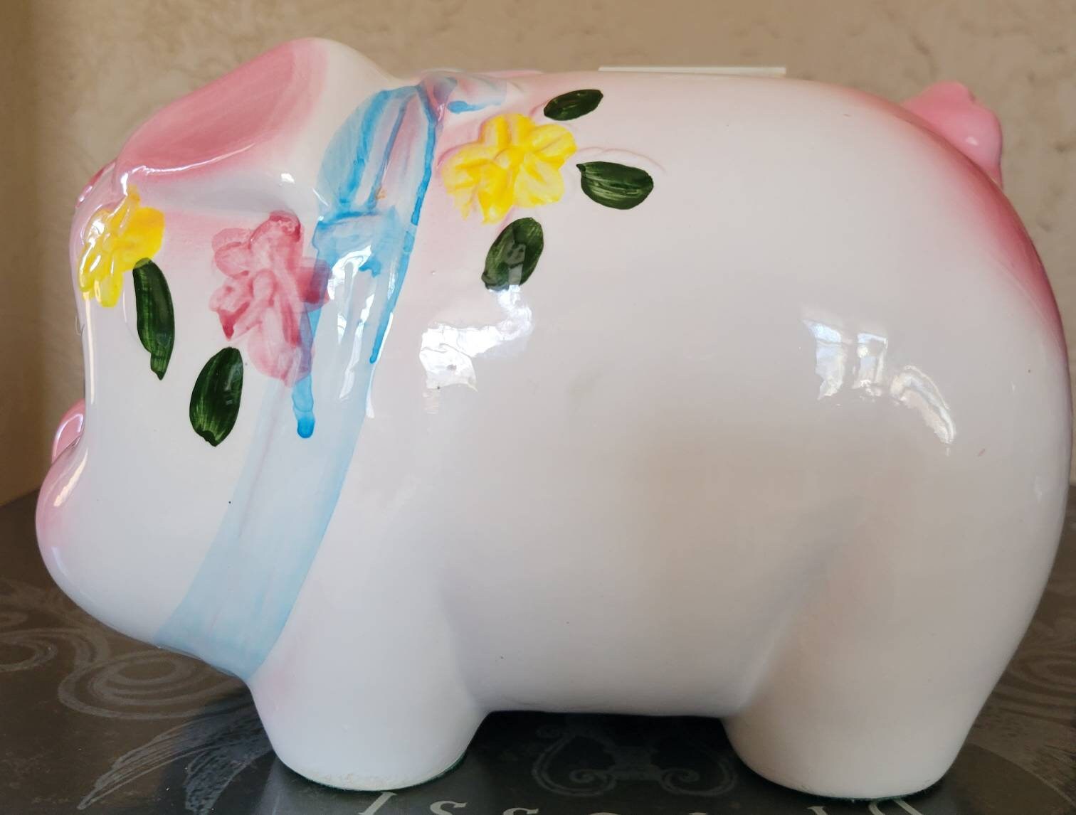 Vintage Ceramic Piggy Bank With Music Slot - Etsy