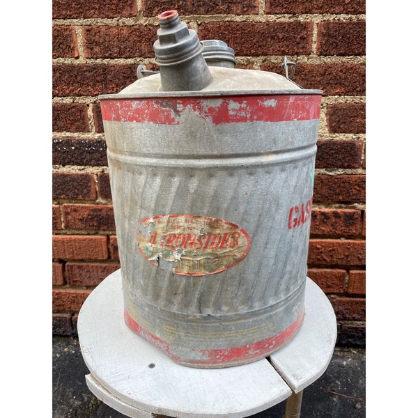 Vintage Old Iron Side Gas Can