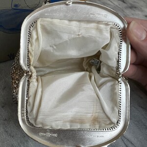 Vintage 1920s-1930s Whiting and Davis clutch/evening bag/ made in USA/ with original box image 3