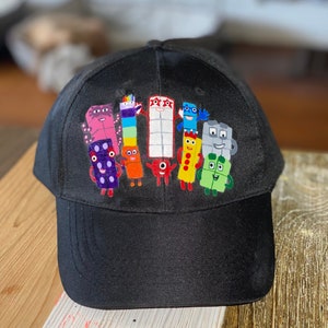 Numberblock Kid Hat - Handpainted - custom order.