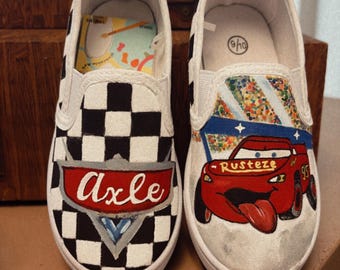 Zapatos de Rayo McQueen pintados a mano