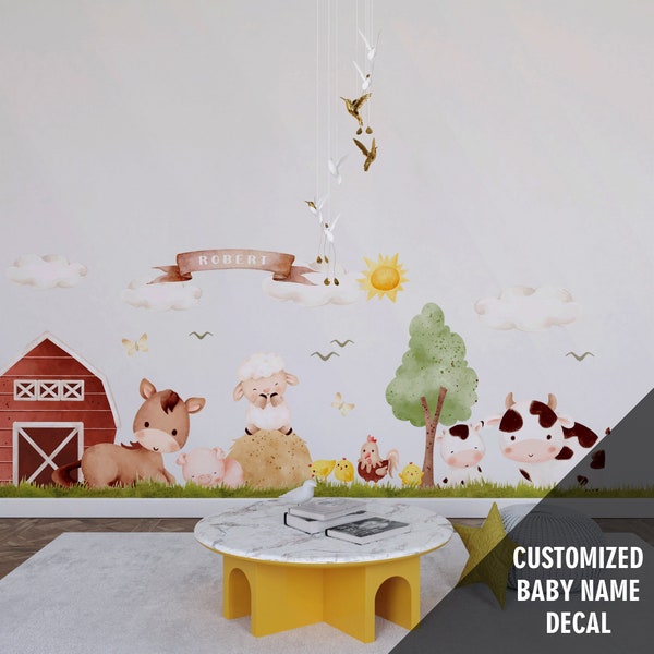 Farm Animal Decals Etsy