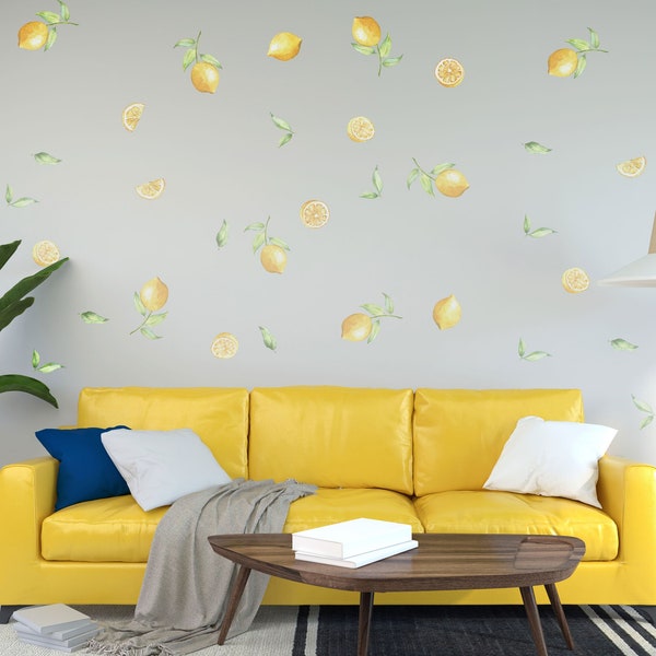 Lemon Wall Decals Etsy