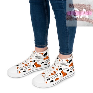 Buffalo Chicken Wing Quotes || Buffalo Shoes || Women&#39;s High Top Sneakers