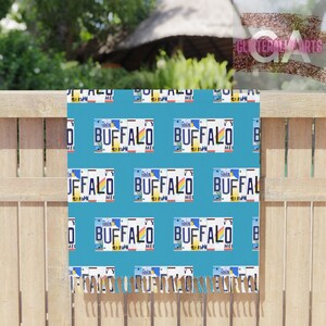 Buffalo License Plates || Buffalo NY || Boho Beach Cloth