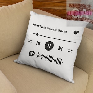 Buffalo Shout Song Pillow || Buffalo New Home Gift || Spun Polyester Square Pillow