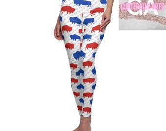 Buffalo Football || Buffalo NY || Women's Cut & Sew Casual Leggings