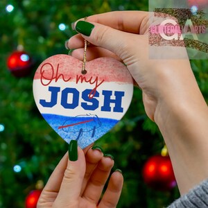 Oh My Josh || Buffalo Football || Ceramic Ornament, 3 Shapes