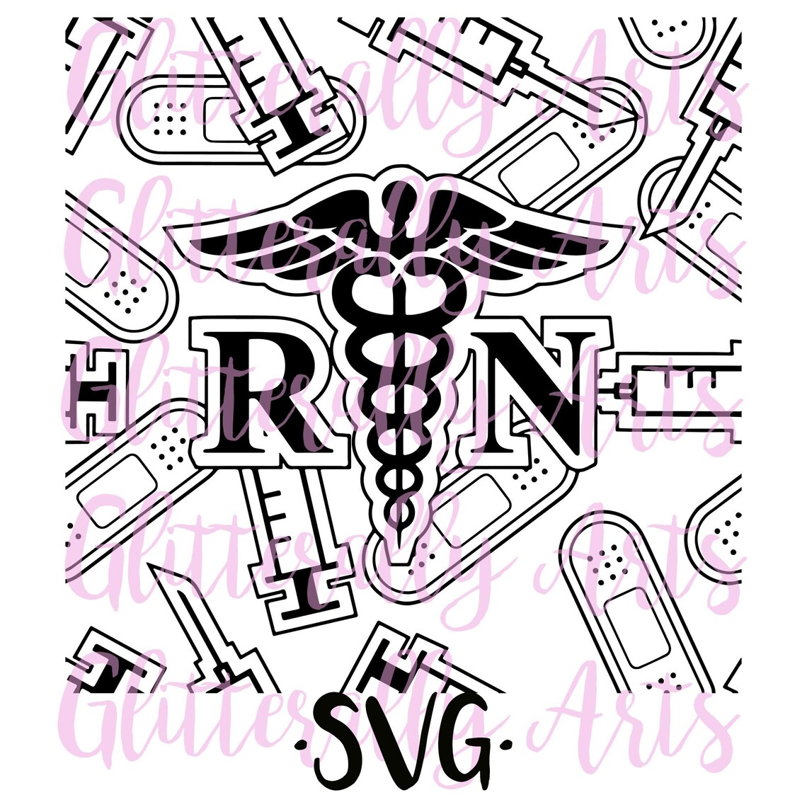 Rn Vector Patterns RN || Nurse || Seamless Burst Digital File || SVG || - Etsy