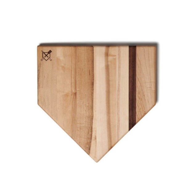 Customizable Home Plate Cutting Board and Charcuterie Board - Baseball BBQ