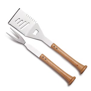 Customizable "Turn Two" BBQ Tool Set by Baseball BBQ