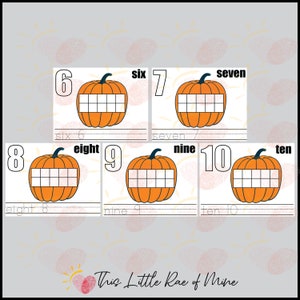Fall - Pumpkin - 10 Frame - Play Dough - Counting Mat - Printable ...