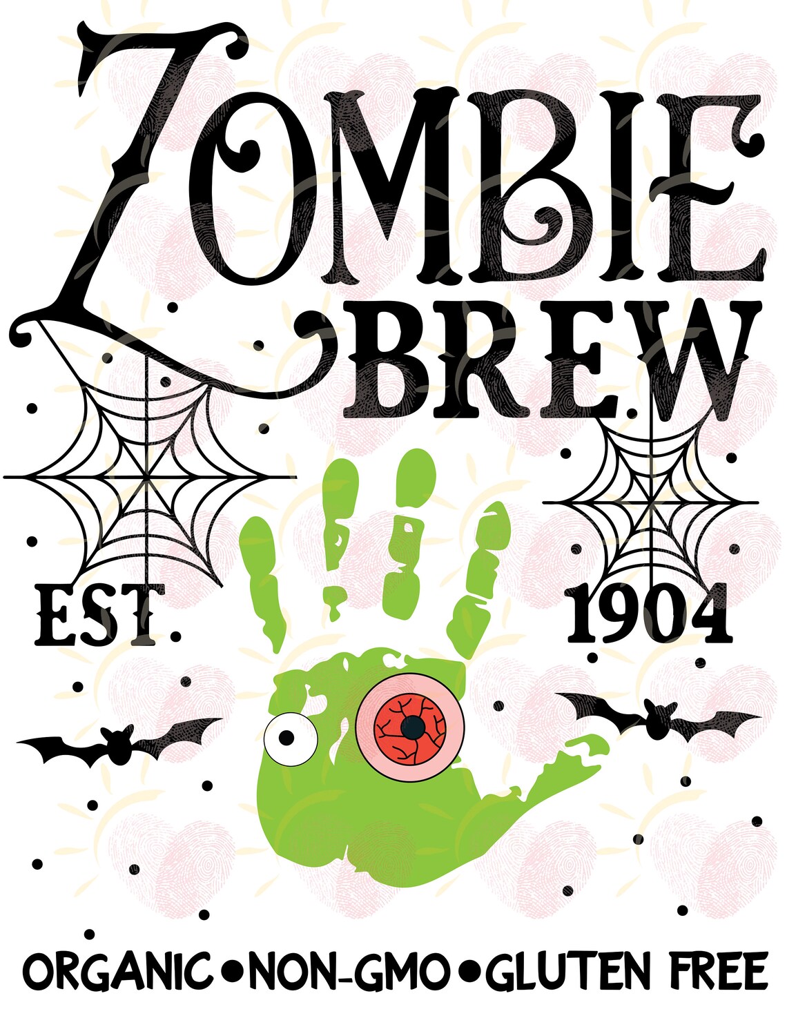 Zombie Brew Organic Non GMO Gluten Free Handprint Etsy