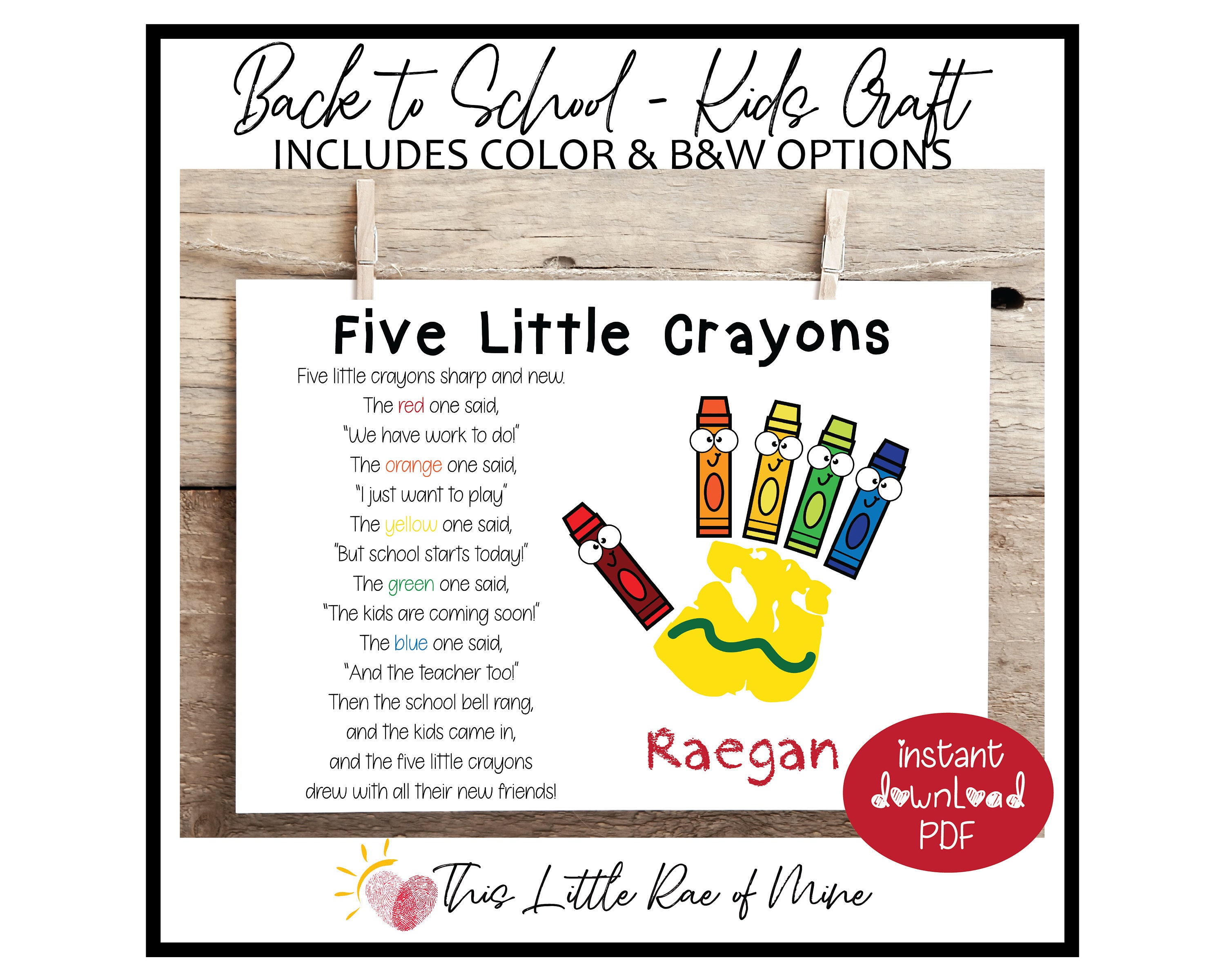 Free Printable Activities for The Crayon Box That Talked - Rock Your  Homeschool