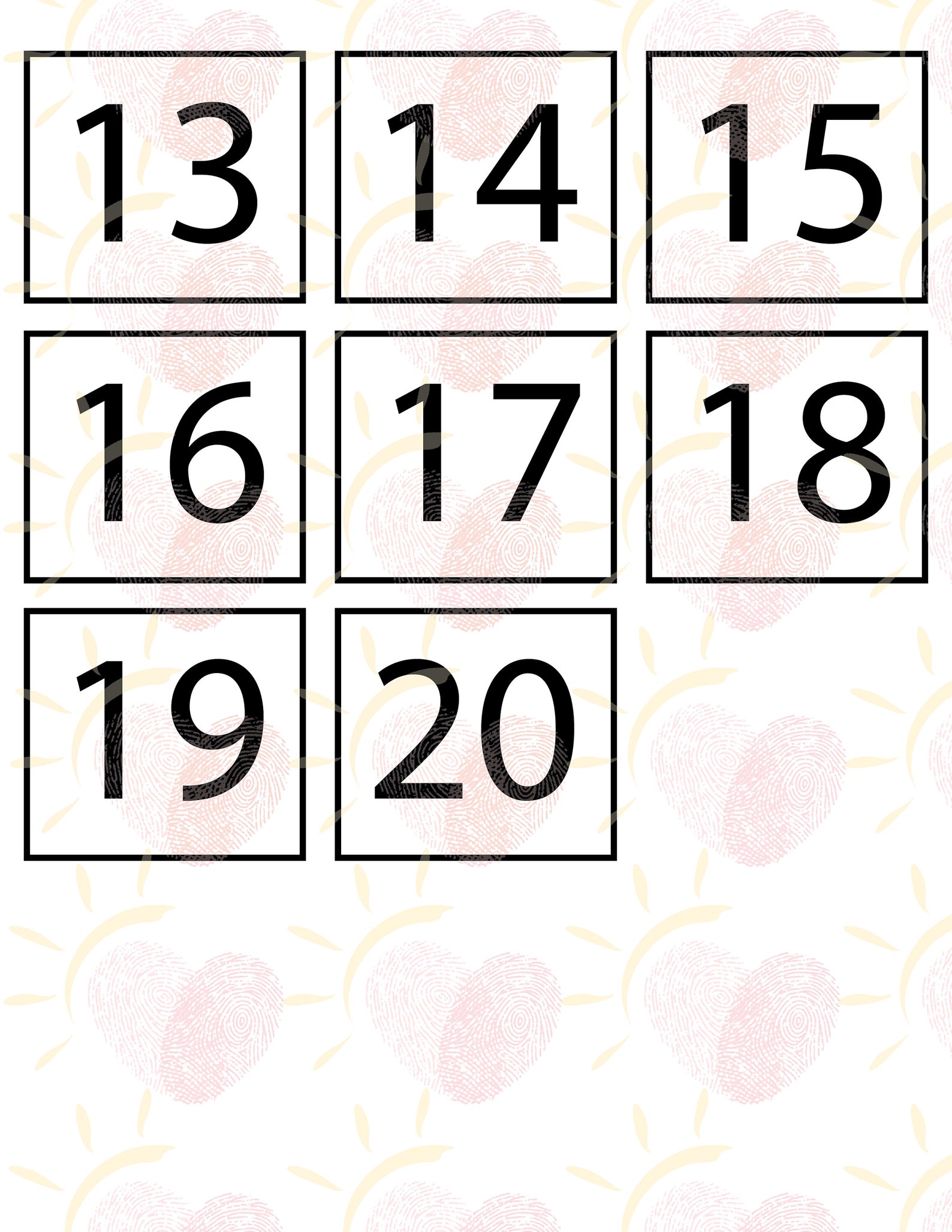 Pumpkin Patch Counting Mat Numbers 120 Fall Printable Etsy