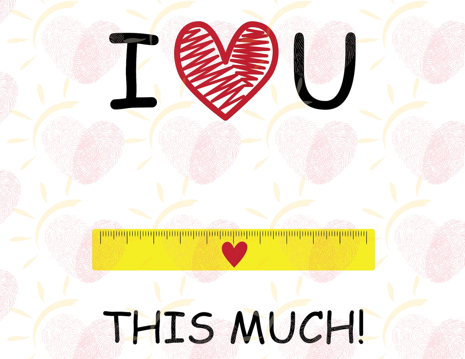 I Love You This Much Tape Measure Valentine's Day - Etsy