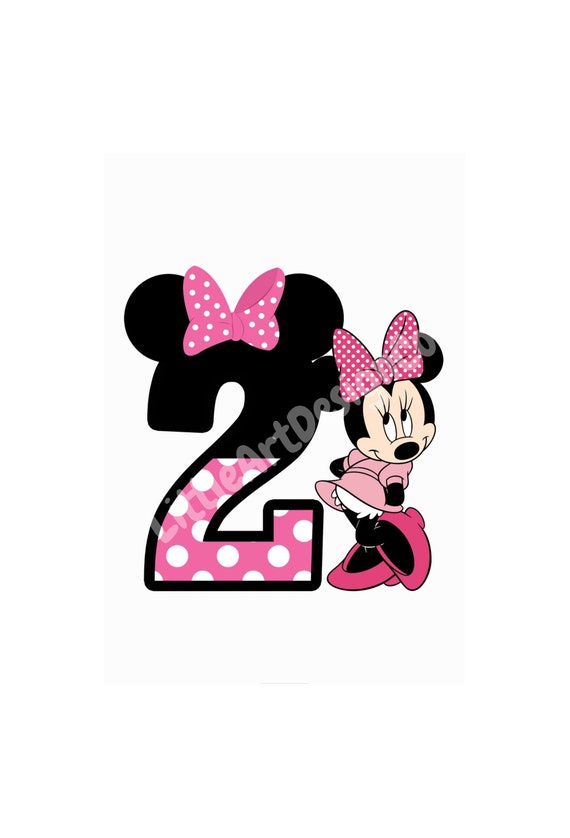 printable minnie mouse 2nd birthday cake topper birthday etsy ireland