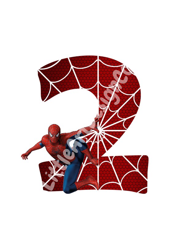 printable spiderman 2nd birthday spiderman cake topper etsy