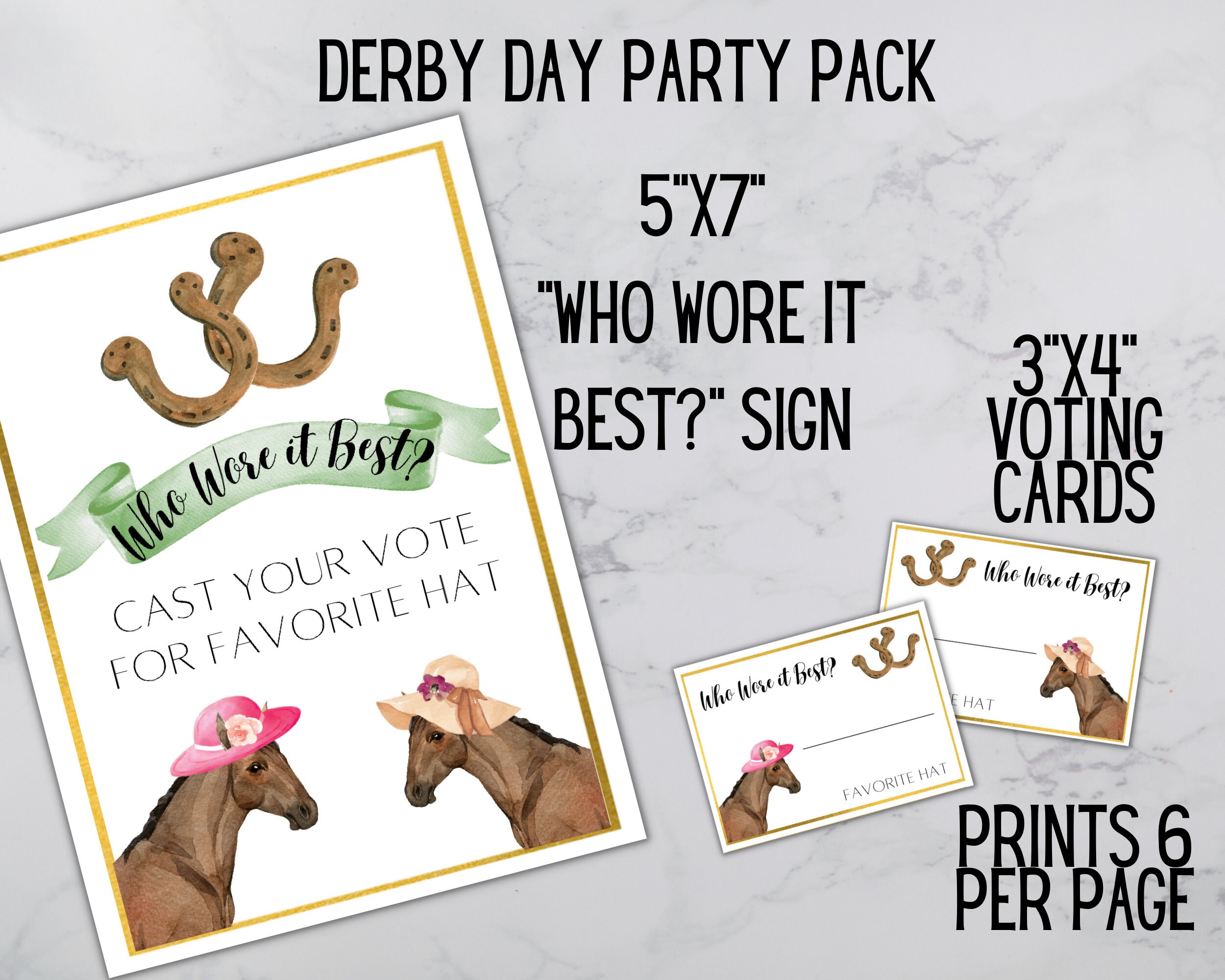 Derby Day Party Pack | Instant Download | Derby Party Printables Set ...