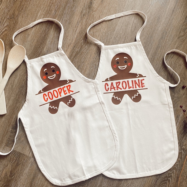 Personalized Gingerbread Man Child’s Apron