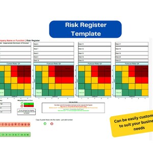 Current Risk Text Risk Register Template | Project Risk Register Template in Excel ...