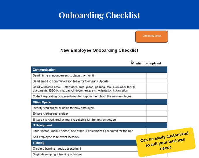 Employee Onboarding Checklist Template HR Essentials for Small