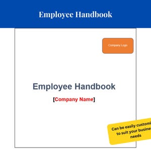 Employee Handbook Template Word Template | Editable HR Policies | Staff Handbook Policies | HR Policy Guide | New Hire Onboarding Paperwork