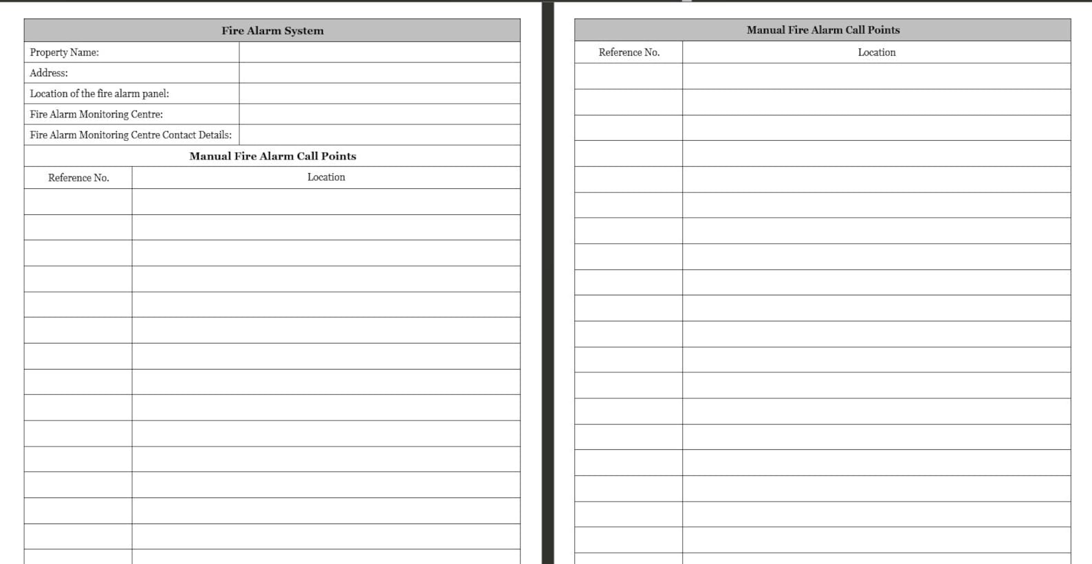 Fire Safety Log Book Fire Safety Log Book Printable Fire Safety Log ...