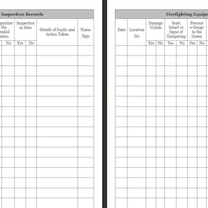 Fire Safety Log Book Fire Safety Log Book Printable Fire Safety Log ...