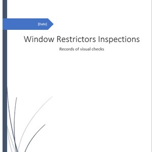 Comprehensive Window Restrictor Inspection Template | 126-page In-depth ...