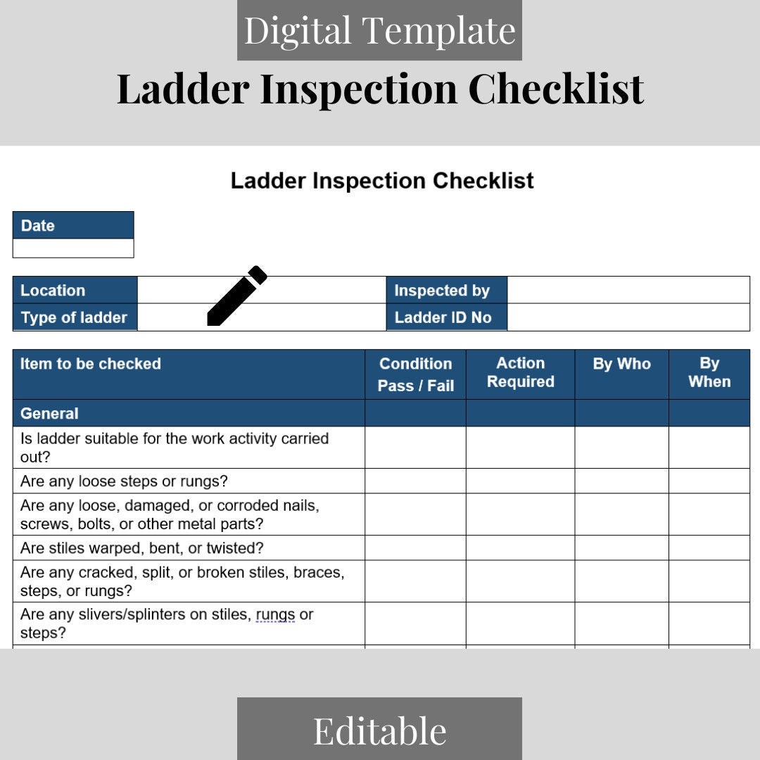 Step ladder 2024 inspection checklist