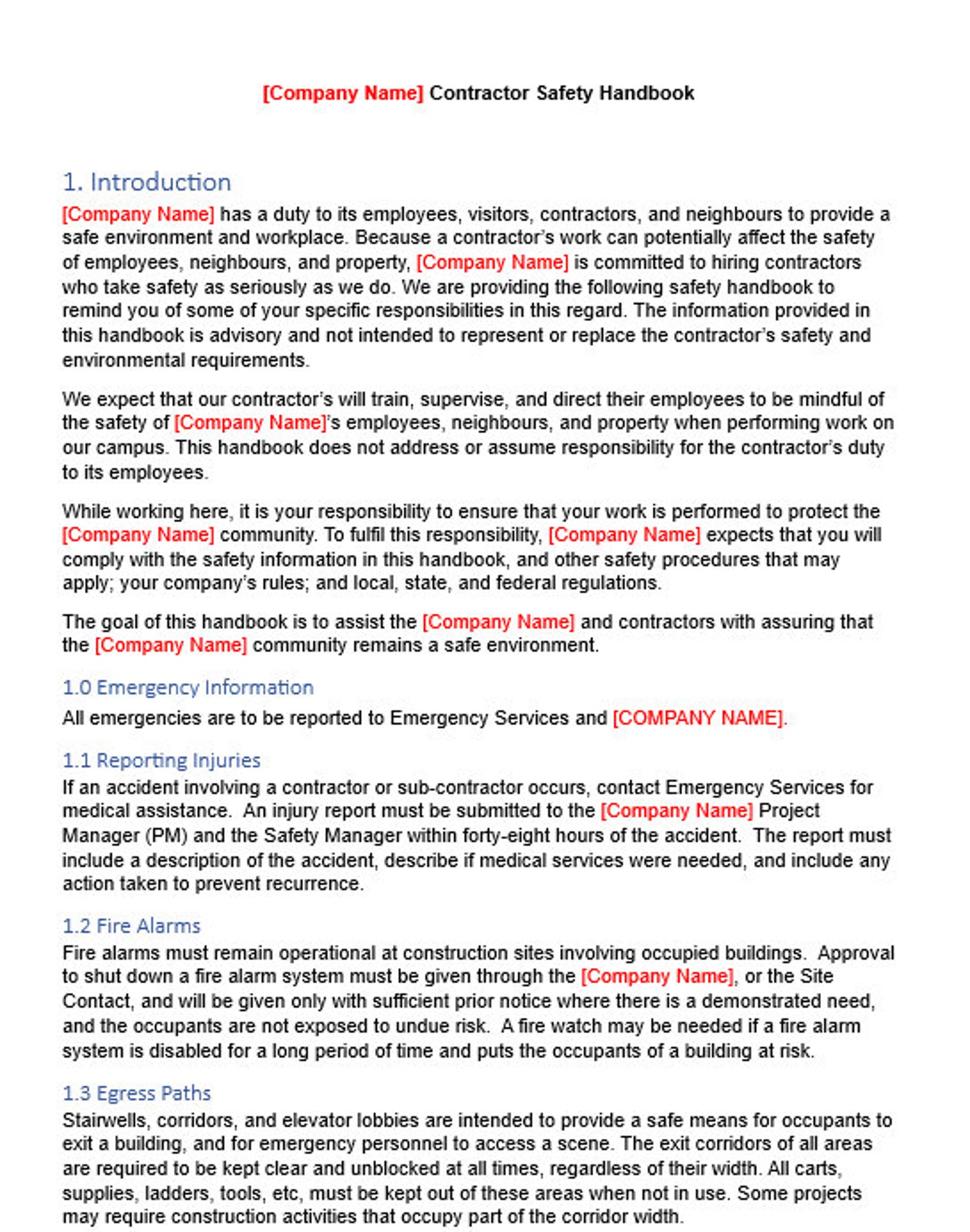 Contractor Safety Handbook - the Definitive Guide and Handbook for H&S ...