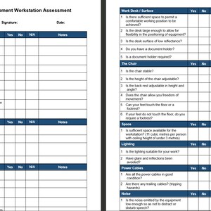 Simple Dse Checklist Bundle Complete Workplace Wellness Made Easy: Ergonomic Assessment and ...