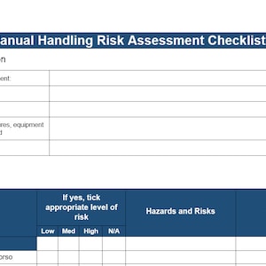 Manual Handling Risk Assessment Template | OSHA Compliant - Instant ...
