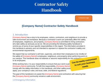 Contractor Safety Handbook - The Definitive Guide and Handbook for H&S Contractor Management!
