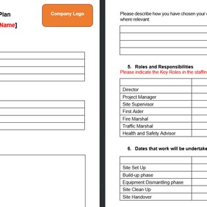 Comprehensive Construction Phase Plan Digital Template | Editable Word ...