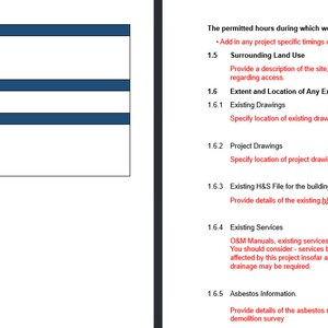 Construction Bundle Including Phase Plan Template | RAMS Template | Pre ...