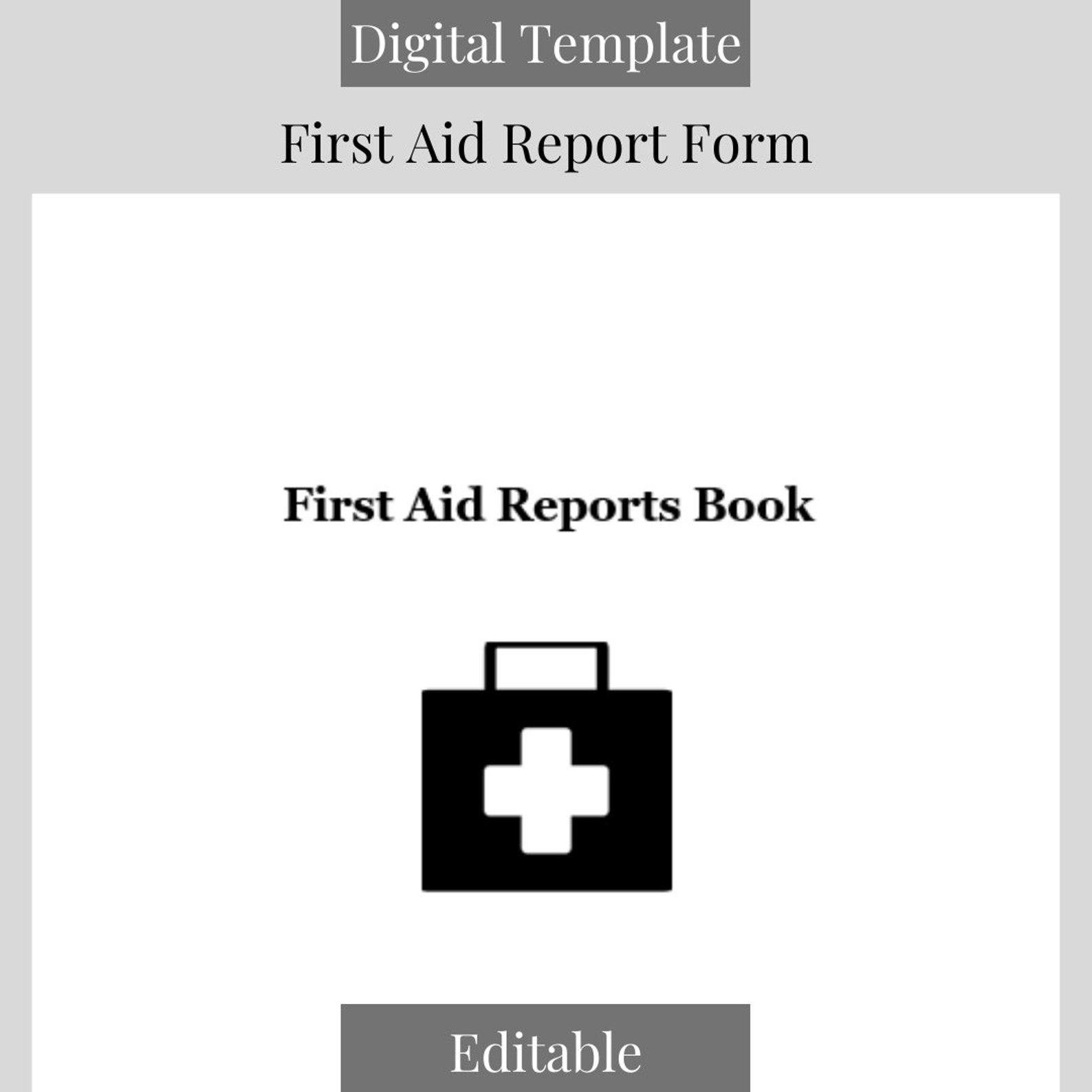 First Aid Report Form First Aid Report Template First Aid Incident ...