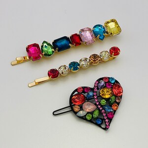 Gemstone hair pins top