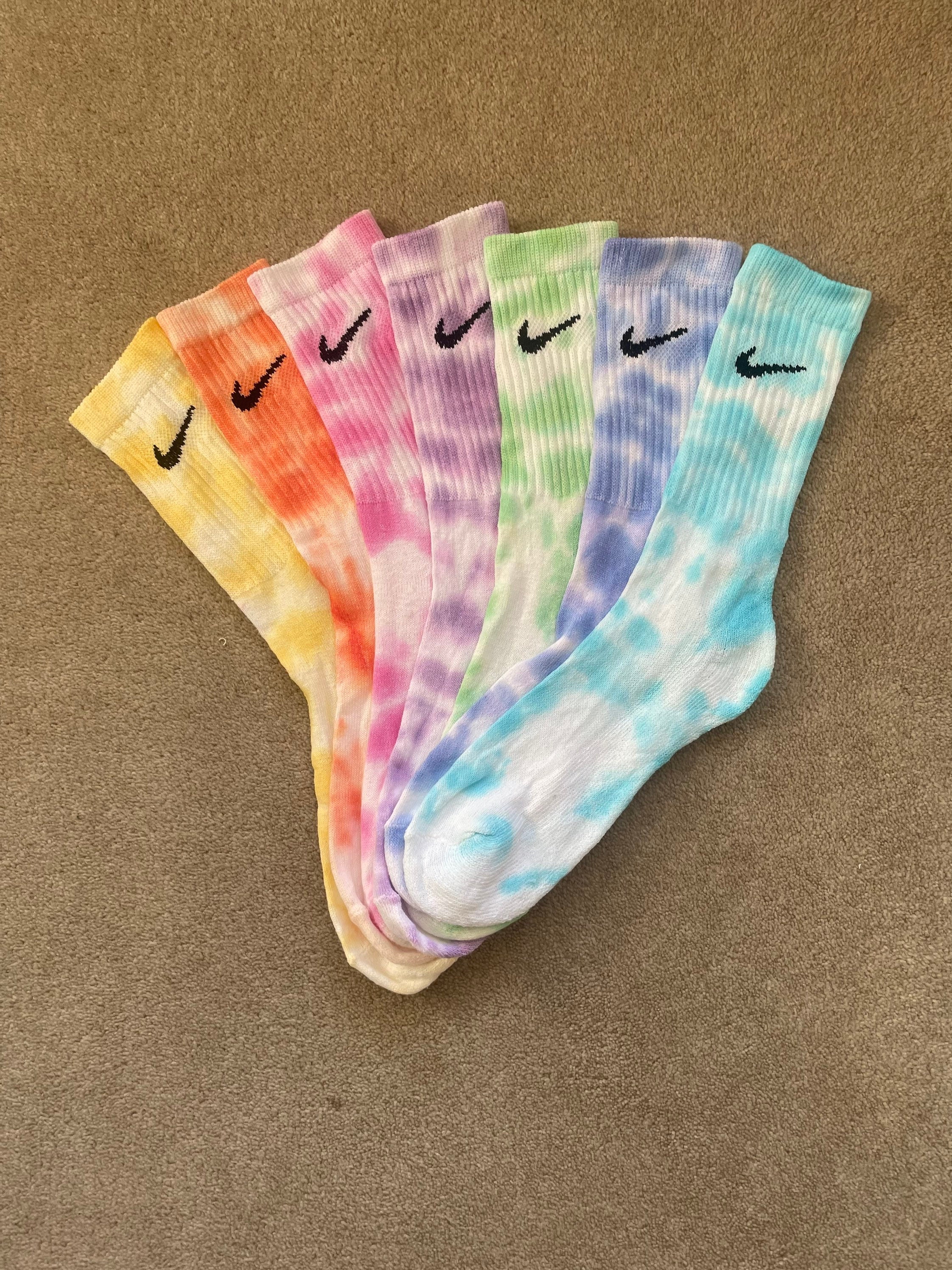 tie dye nike socks etsy