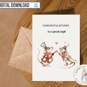 Wedding celebration card printable, Anniversary celebration card, 5x7 inch card, Engagement card, Celebration of love, Digital Download