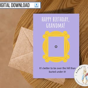 Printable Happy Birthday card, 5x7 inch card, Digital Download, Funny gift for friend or coworker card, Happy birthday funny card