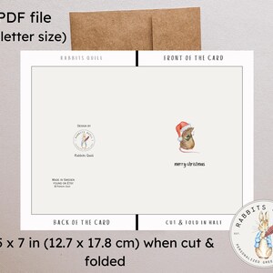 Carte de joyeux Noël drôle à imprimer, 5 x 7 pouces, téléchargement numérique, joyeuses fêtes, voeux de fin d'année, jolie carte de Noël ironique rat effronté image 4