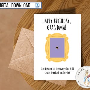 Happy Birthday card printable, 5x7 inch card, Digital Download, Funny gift for friend or coworker, Happy birthday old card