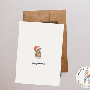 Carte de joyeux Noël drôle à imprimer, 5 x 7 pouces, téléchargement numérique, joyeuses fêtes, voeux de fin d'année, jolie carte de Noël ironique rat effronté image 6