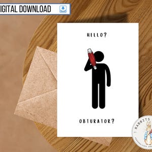 Printable Funny Card, 5x7 inch cards, Funny Anatomy Card, Birthday Card, Blank Funny Card, Foldable Cards for any Occasion. Digital Download