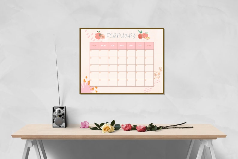 Calendar Printable A3 Printable Calendar Monthly Blank Calendar PDF ...